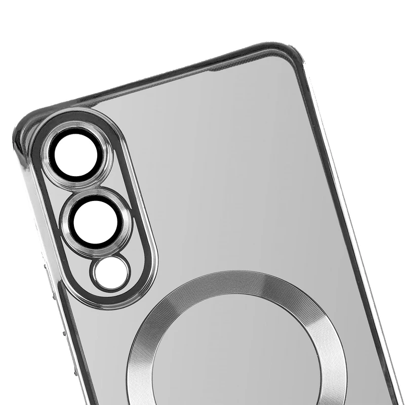 Хромовий TPU чохол з MagSafe на Samsung Galaxy S25 Edge – silver. Фото 2 з 2