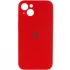 Чехол Silicone Case с защитой камеры для Apple iPhone 14 (6.1") – Красный / Red. Фото 1 из 4