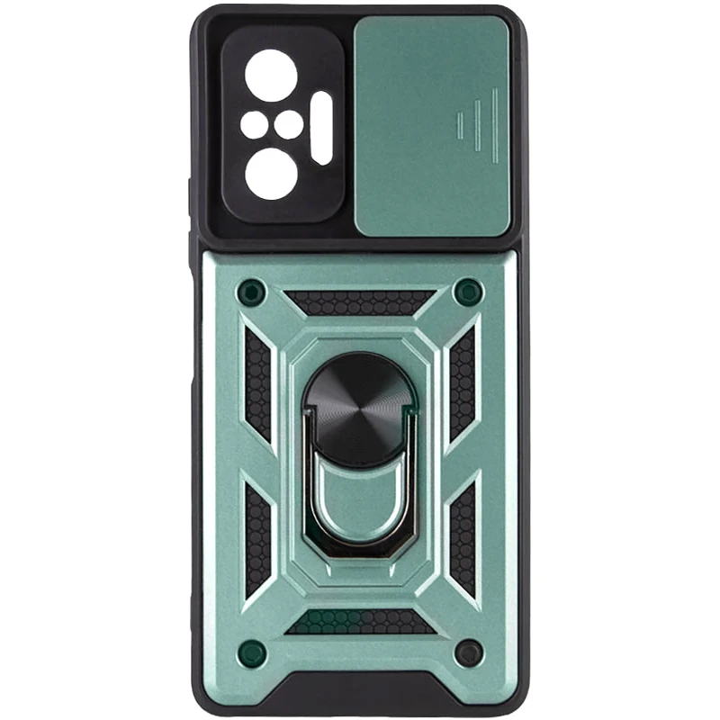 Удароміцний чохол Ummi Camshield Serge Ring (in box) для Xiaomi Redmi Note 10 Pro Max – Зелений. Фото 2 з 7