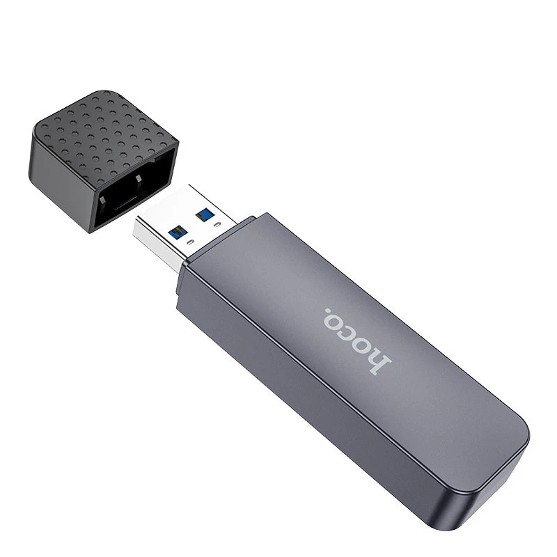 Картридер Hoco HB45 Spirit 2in1 USB 3.0 – Metal gray. Фото 7 з 7