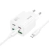 СЗУ Hoco N55 Fundador PD20W four-port (2USB-A/2C) + Type-C to Lightning – White. Фото 2 из 4