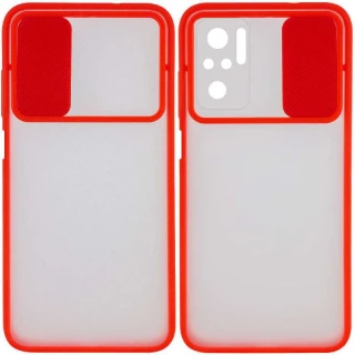 Матовий силіконовий чохол зі шторкою для камери на Xiaomi Redmi Note 10 / Note 10s фото 1 з 3