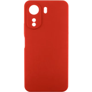 Цветной силиконовый чехол GETMAN с закрытой камерой на Xiaomi Redmi 13C — Красный / Red
