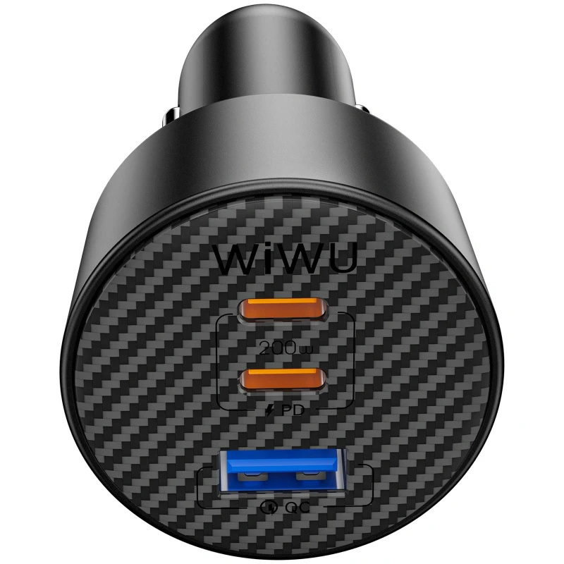 АЗП WIWU CC026 Warriors PD200W+QC3.0 (1USB-A/2C) – Black. Фото 6 з 6