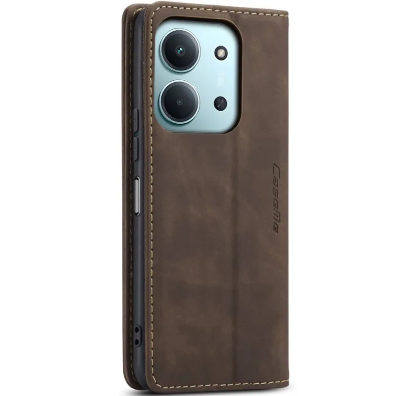 Шкіряний чохол-книжка CaseMe Velvet Nubuck для Xiaomi Poco C85 (Global) – Coffee. Фото 4 з 5
