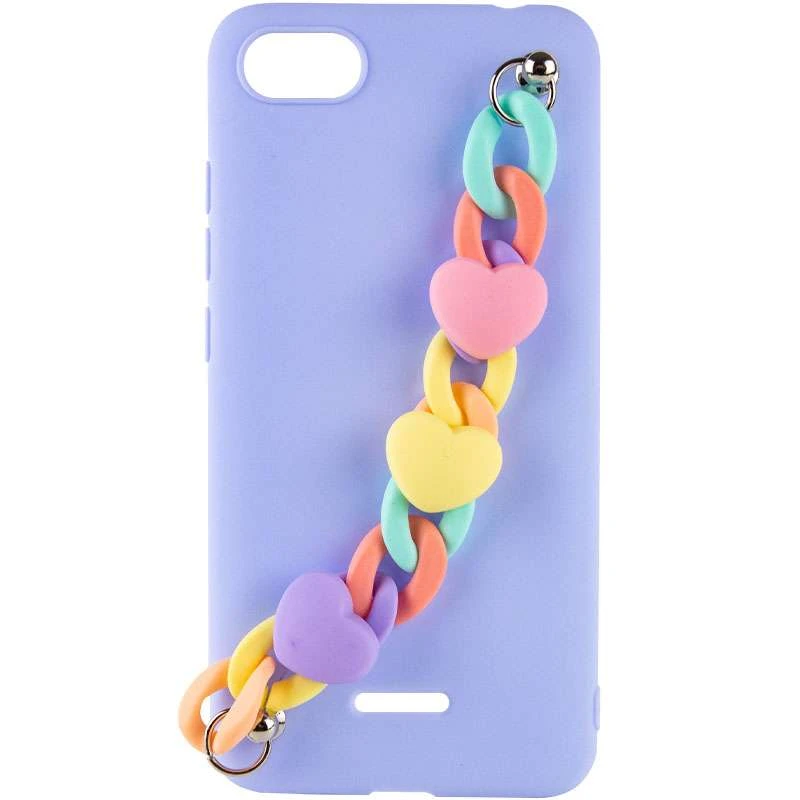 

Чохол Heart з ланцюгом на Xiaomi Redmi 6A (Lilac Blue)