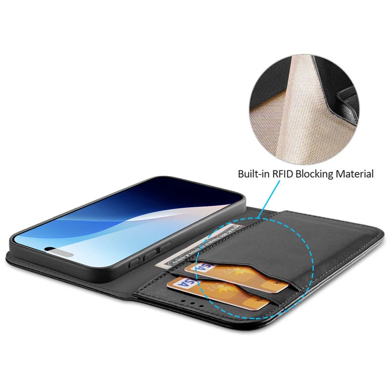 Чохол-книжка Dux Ducis Hivo для Apple iPhone 16 Pro – Black. Фото 5 з 8