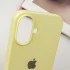 Чохол Silicone Case з закритим низом на Apple iPhone 16 – Жовтий / Mellow Yellow. Фото 5 з 8