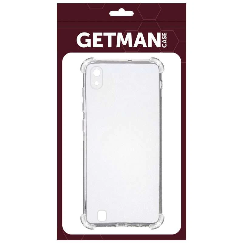 Ультратонкий силіконовий чохол GETMAN з критими бортами на Samsung Galaxy A10 (A105F) – Безбарвний (прозорий). Фото 4 з 5