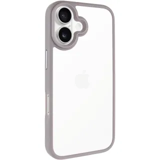 TPU+PC з металевими кнопками на Apple iPhone 17 (6.3") — Сірий / Grey