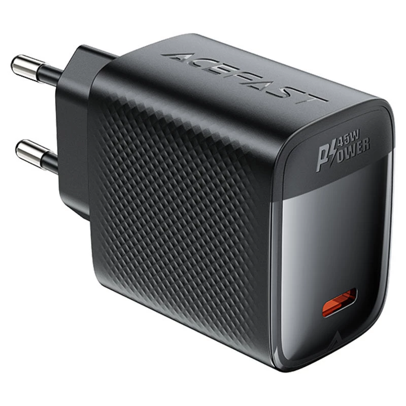 СЗУ Acefast A112 GaN PD45W (1USB-C) – Black. Фото 3 из 6