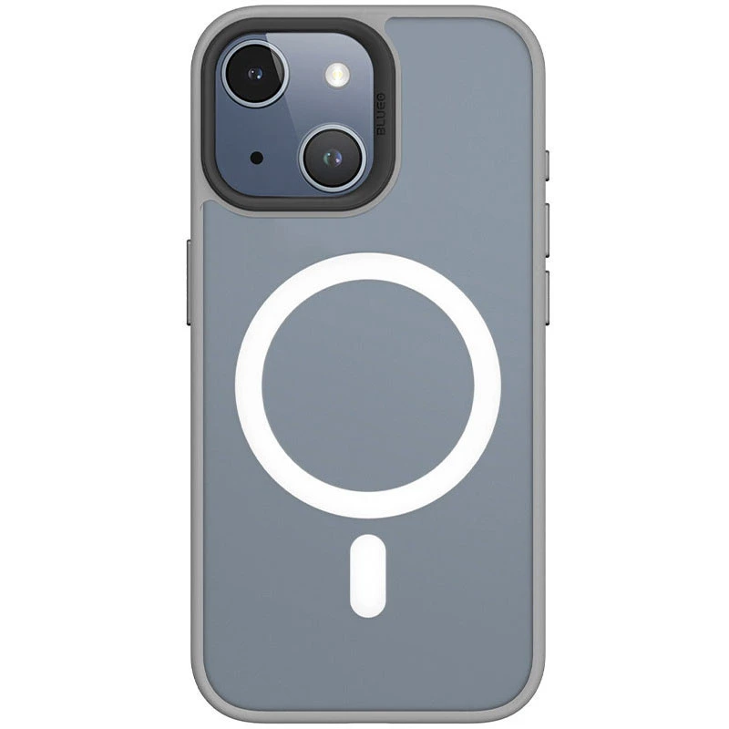 TPU+PC чохол Blueo Skin Friendly Frosted with MagSafe для Apple iPhone 15 (6.1") – Сірий / Grey. Фото 3 з 9