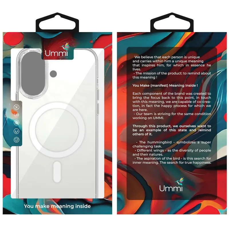 Чехол Ummi transparent with Magnetic Fit для Apple iPhone 17 (6.3") – Clear. Фото 2 из 2