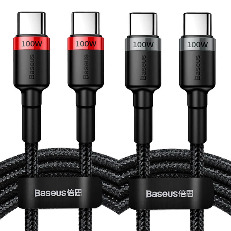 Дата кабель Baseus Cafule Type-C to Type-C PD2.0 100W (2m) (CATKLF-AL) фото 2 з 2