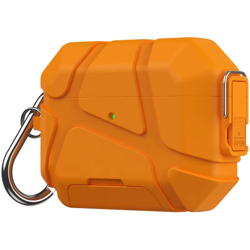 Ударостійкий футляр Titan Armor для навушників Airpods 4 – Orange. Фото 1 з 2