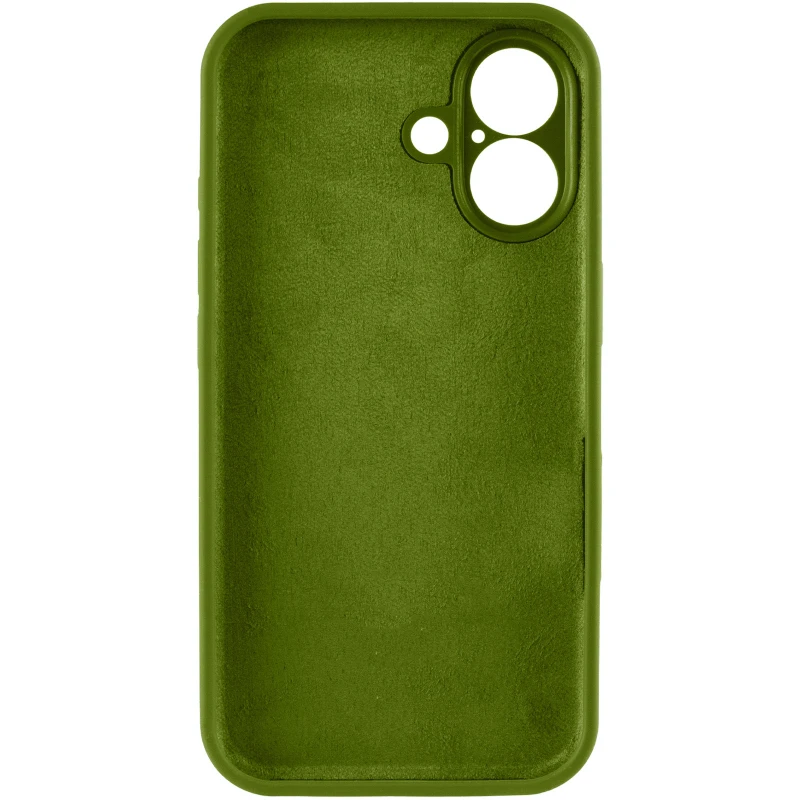 Чохол Silk Full Camera Protective (AA) NO LOGO для Apple iPhone 16 Plus – Зелений / Dark Olive. Фото 6 з 8