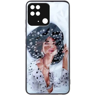Скляний чохол Prisma Ladies на Xiaomi Redmi 10C — Girl in a hat