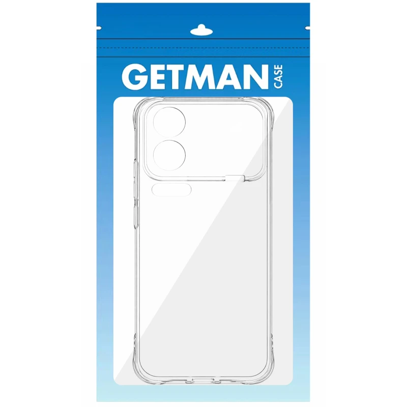 Ультратонкий силиконовый чехол GETMAN с крытыми бортами та камерою на Xiaomi 17 Pro – Бесцветный (прозрачный). Фото 3 из 3