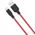 Дата кабель Hoco X21 Plus Silicone MicroUSB Cable (1m) – Black / Red. Фото 4 з 5