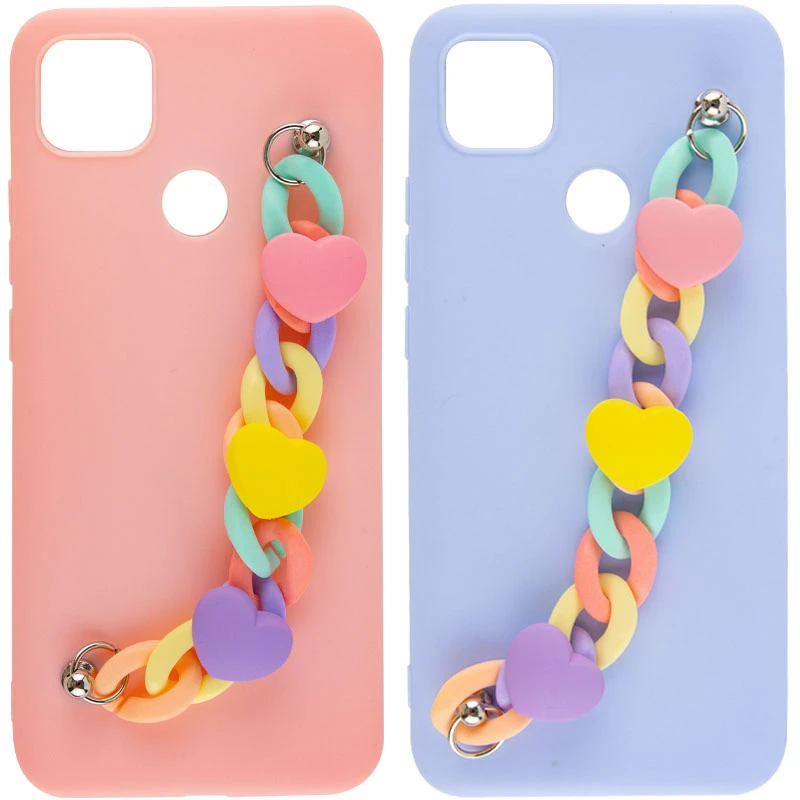 Чехол Heart с цепочкой для Xiaomi Redmi 10A фото 1 из 2