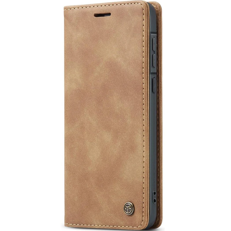 Кожаный чехол-книжка CaseMe Velvet Nubuck для Samsung Galaxy A57 5G – Brown. Фото 1 из 4