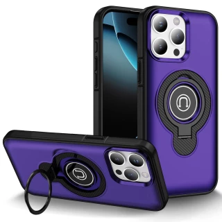 TPU+Textured PC Magnet для Apple iPhone 12 (6.1") — Purple