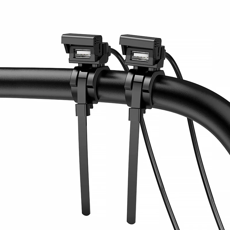 АЗУ Hoco Z45A 2.4A для мотоцикла (2USB-A) – Black. Фото 3 из 5