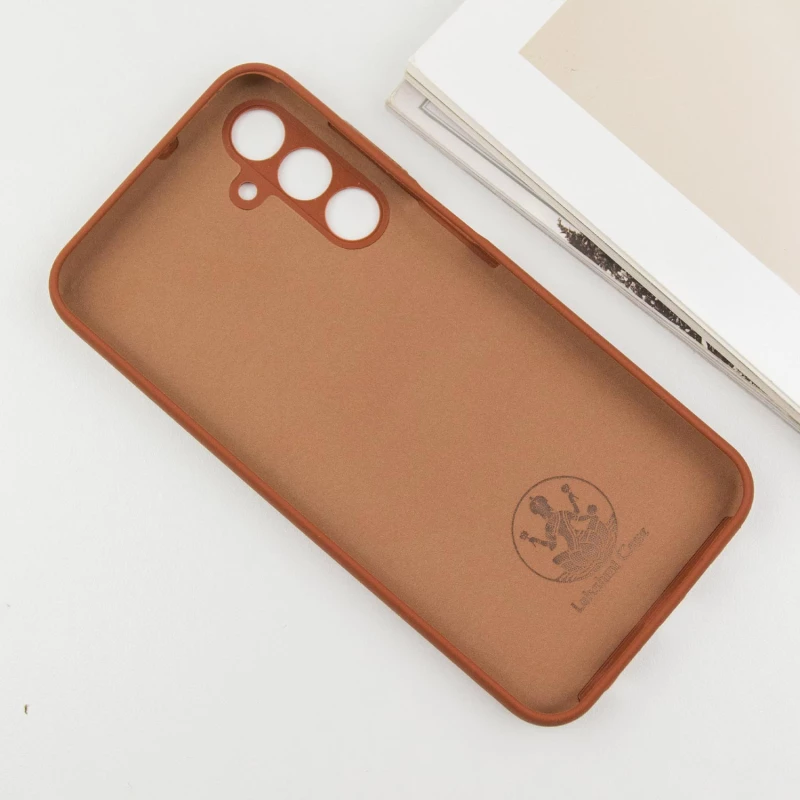Чохол Silicone Case Lakshmi Plus з закритою камерою на Samsung Galaxy A35 – Коричневий / Brown. Фото 5 з 6