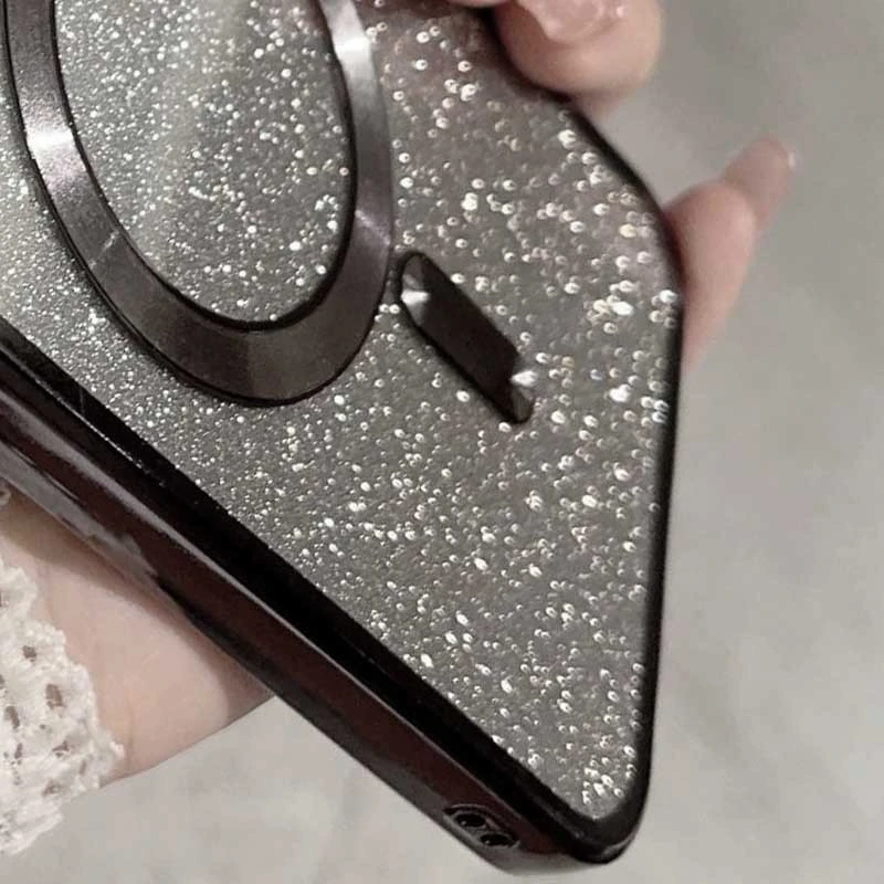 Чохол з блискітками, захисними лінзами на камеру та MagSafe на Apple iPhone 17 (6.3") – Чорний / Black. Фото 3 з 5