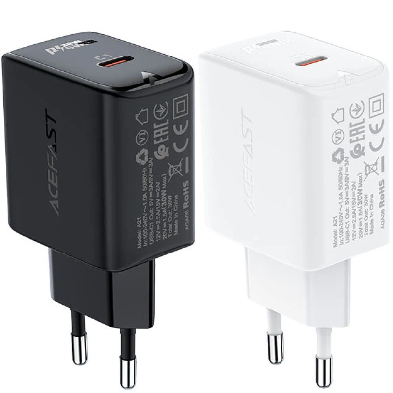 МЗП Acefast A21 30W GaN single USB-C фото 1 з 1