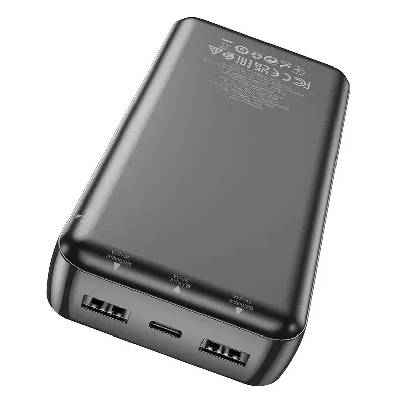 Портативний зарядний пристрій Power Bank Hoco J100A High-ranking 20000 mAh – Чорний. Фото 2 з 4