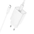 СЗУ Hoco C143A Benefit PD20W (1USB-C) + кабель Type-C to Type-C – White. Фото 6 из 8