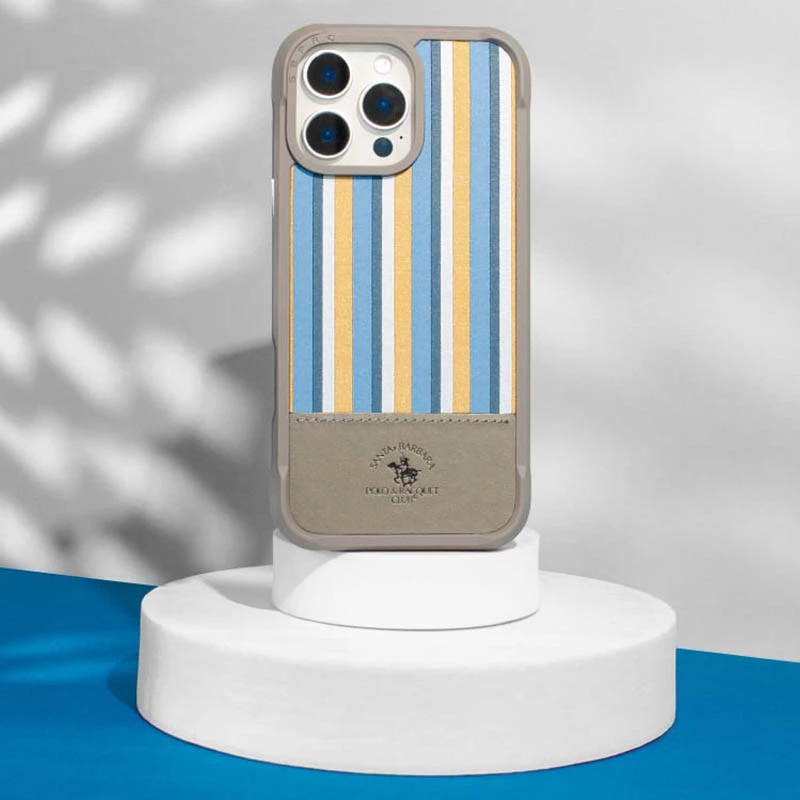 Шкіряний чохол Polo Santa Barbara Isaac для Apple iPhone 16 Pro – Titanium grey. Фото 5 з 7