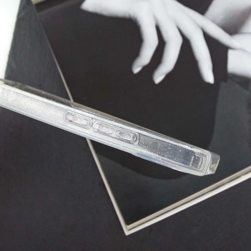 Прозрачный чехол с блестками Xiaomi Redmi 9A – Clear. Фото 6 из 8