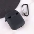 Силіконовий футляр з мікрофіброю для навушників Airpods 1/2 – Чорний / Black. Фото 4 з 6