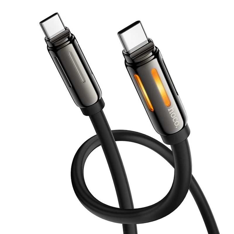 Дата кабель Hoco U136 Prize Type-C to Type-C 60W (1.2m) – Black. Фото 2 з 4