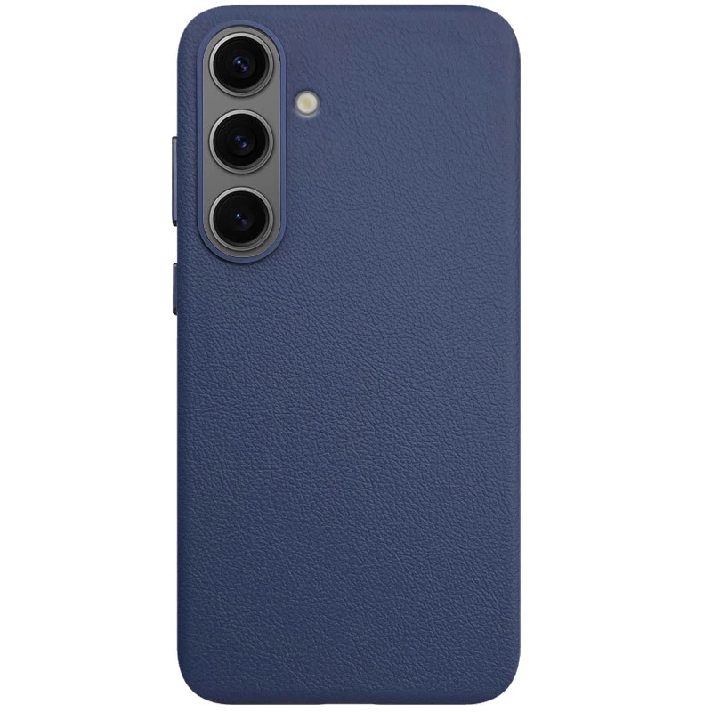 Кожаный чехол Leather Case Premium для Samsung Galaxy S25 – Dark Blue. Фото 1 из 1