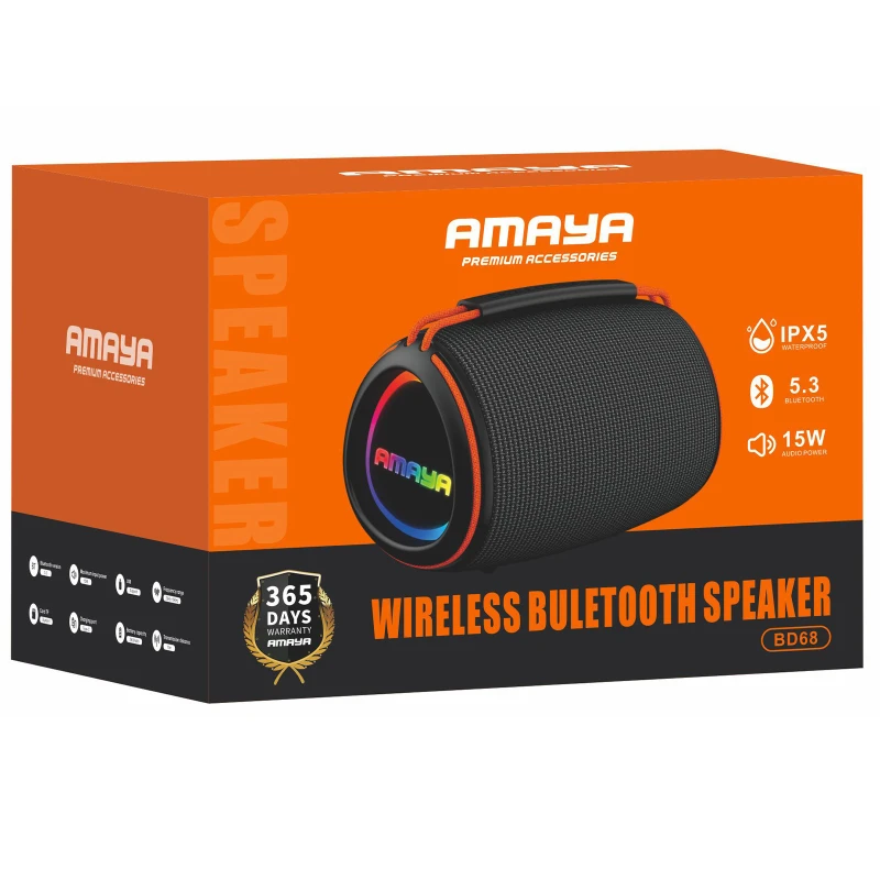 Bluetooth Колонка Amaya BD68 15W – Black. Фото 2 з 2