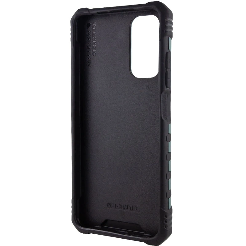 Ударостойкий чехол Pathfinder с кольцом для Xiaomi Redmi Note 11 (Global) / Note 11S – Зеленый / Green. Фото 4 из 5