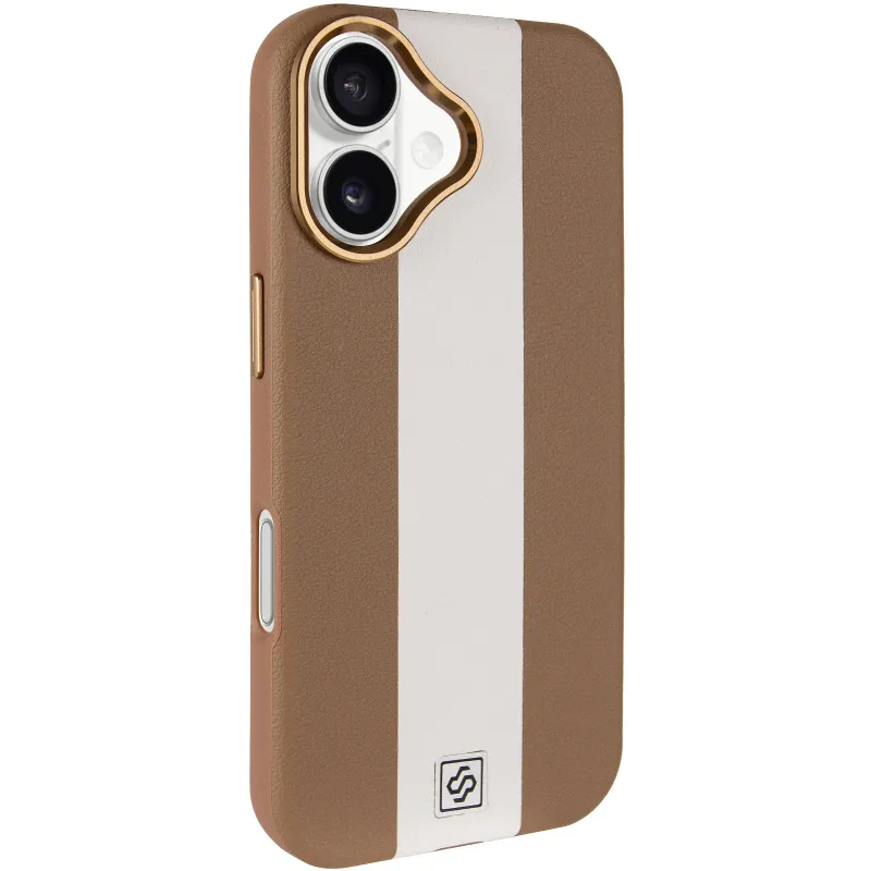 Кожаный чехол Rally with MagSafe для Apple iPhone 17 (6.3") – Beige / White. Фото 2 из 7