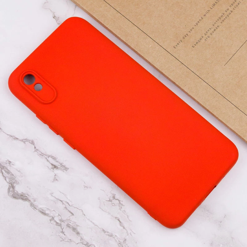 Кольоровий силіконовий чохол GETMAN із закритою камерою для Xiaomi Redmi 9A – Червоний / Red. Фото 3 з 3