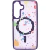 Чехол абстракция рисования с MagSafe для Samsung Galaxy S25 – Dark purple. Фото 3 из 7