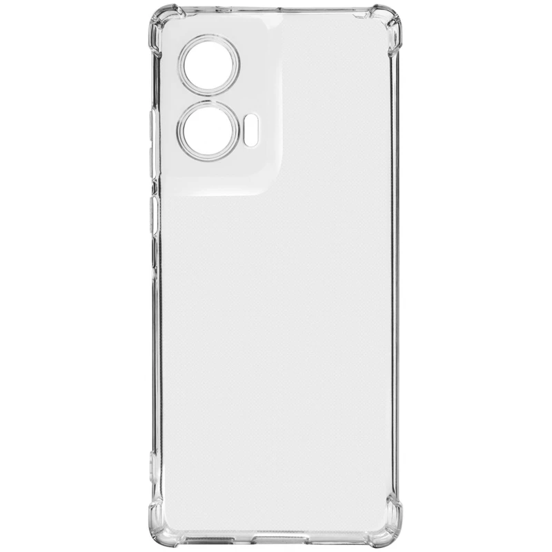 Ультратонкий силиконовый чехол GETMAN с крытыми бортами та камерою на Motorola Edge 50 Fusion – Бесцветный (прозрачный). Фото 2 из 3
