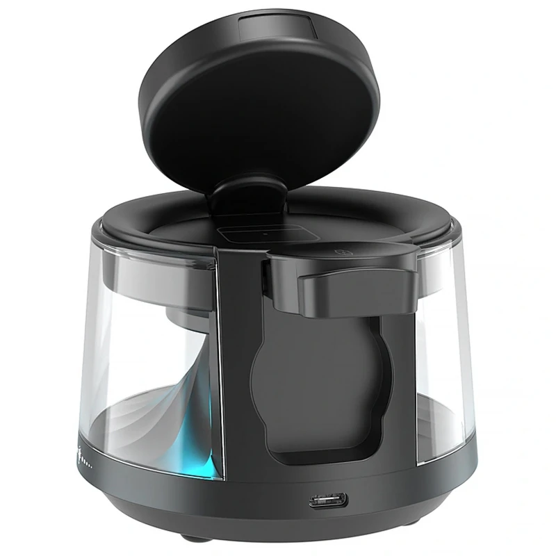 БЗП WIWU Wi-W039 Flow 5in1 wireless charger with Speaker & Night Light 15W – Black. Фото 3 з 6