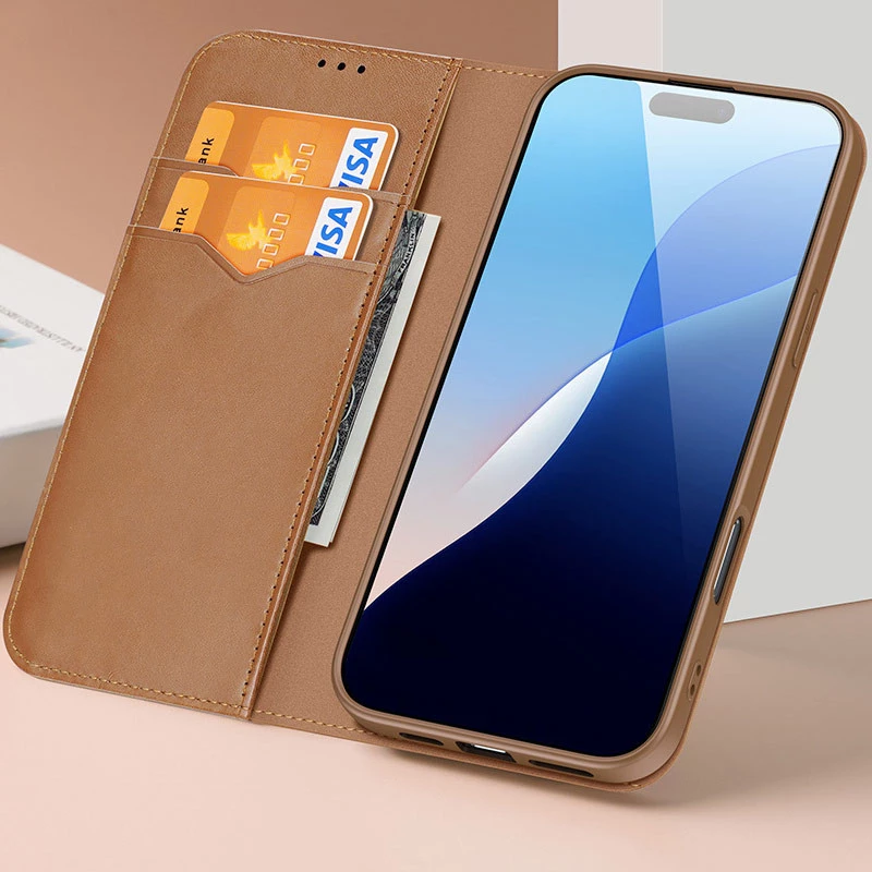 Чохол-книжка Dux Ducis Hivo для Apple iPhone 16 Pro – Brown. Фото 3 з 3