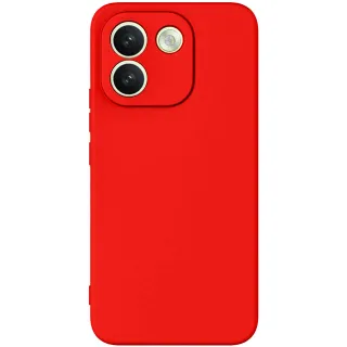 Цветной силиконовый чехол GETMAN с закрытой камерой на Xiaomi Redmi Note 17 Pro Max — Красный / Dark Red