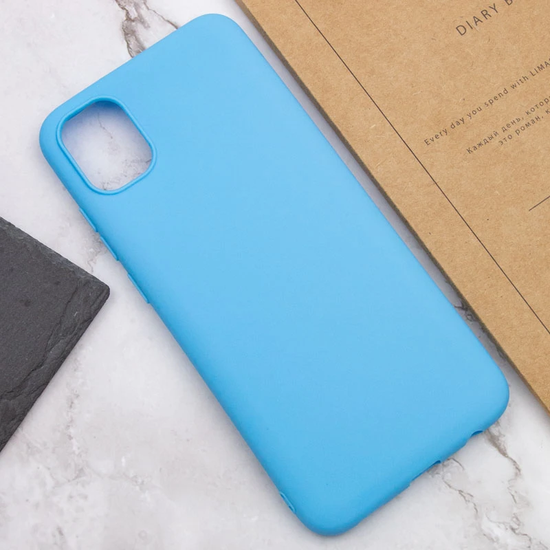 Кольоровий силіконовий чохол на Samsung Galaxy A04e – Блакитний. Фото 5 з 6
