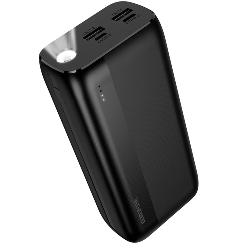Портативний ЗП Power Bank Borofone BJ86A Victoria 30000 mAh – Black. Фото 1 з 6