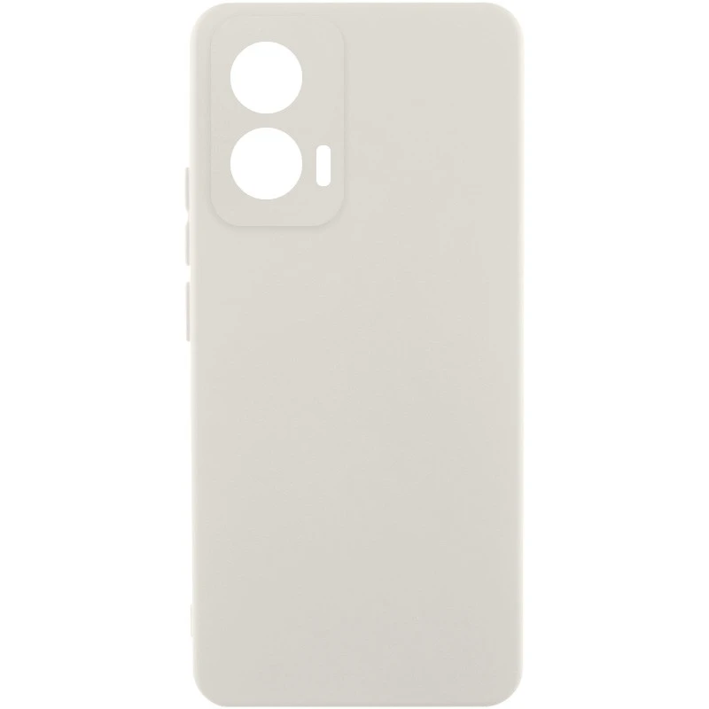 Чехол Silicone Case Lakshmi Premium з закритою камерою на Motorola Edge 60 – Белый / White. Фото 1 из 1