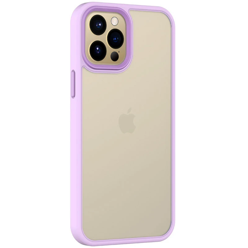 TPU+PC с металлическими кнопками для Apple iPhone 12 Pro (6.1") – Сиреневый / Light Purple. Фото 1 из 1